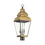 4_Exeter 28" High Antique Brass 3-Light Outdoor Wall Light more views
