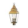 6_Exeter 28" High Antique Brass 3-Light Outdoor Wall Light more views