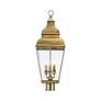 7_Exeter 28" High Antique Brass 3-Light Outdoor Wall Light more views