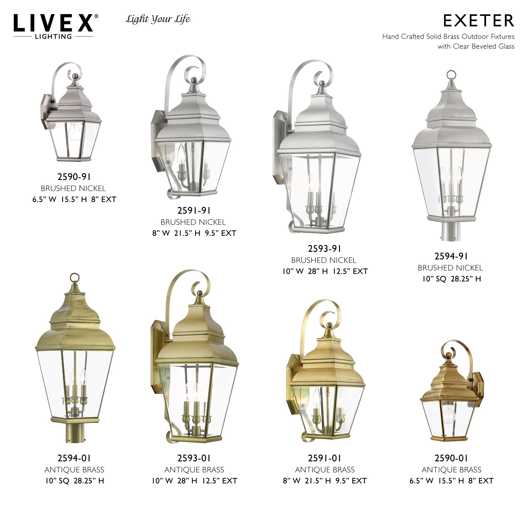 Exeter 28" High Antique Brass 3-Light Outdoor Wall Light