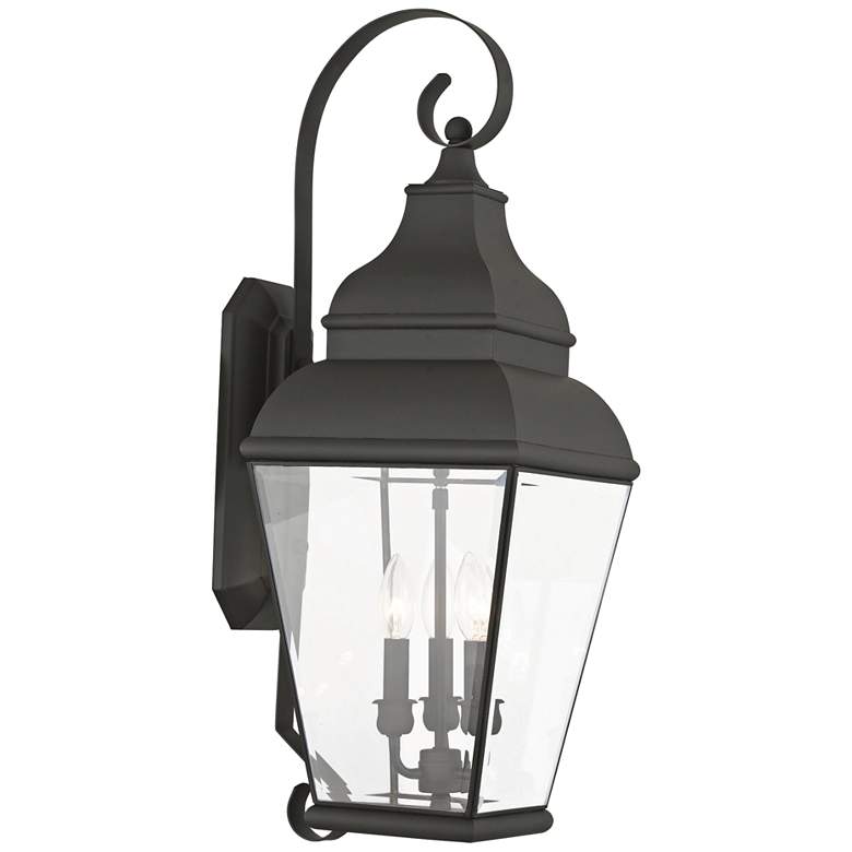 Image 1 Exeter 28 inch High Black Outdoor Wall Light
