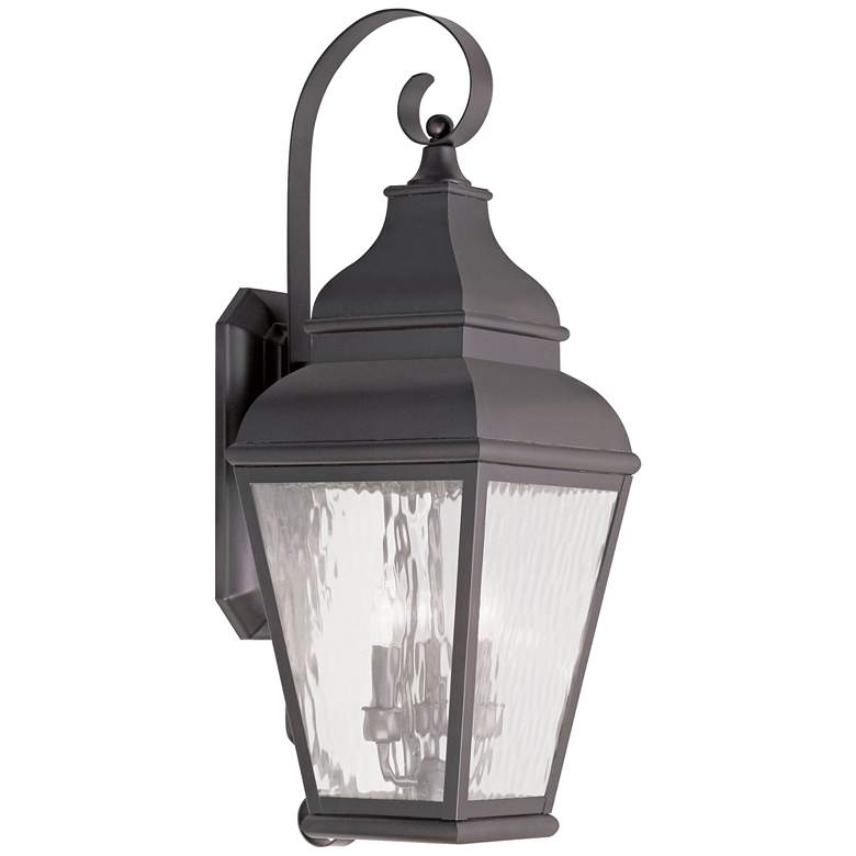 Image 1 Exeter 29" High Bronze and Water Glass Outdoor Wall Light