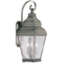 Exeter 29&quot; High Vintage Pewter Outdoor Wall Light