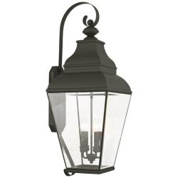 Exeter 36&quot; High Black Outdoor Wall Light
