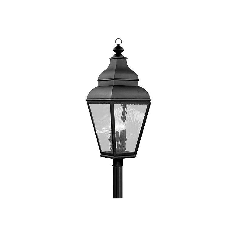 Image 2 Exeter 37 1/2" High Black Outdoor Post Light