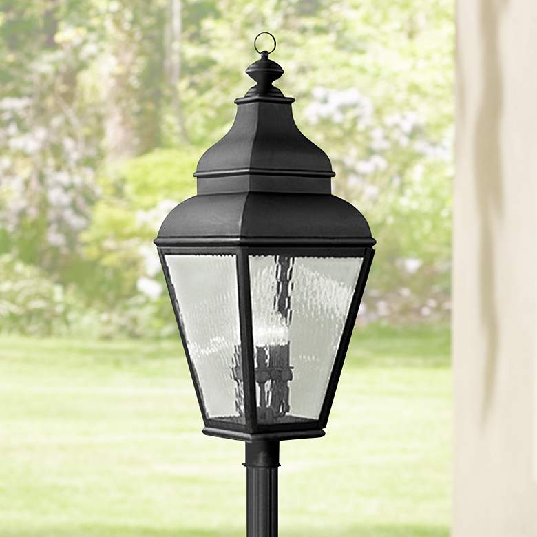 Image 1 Exeter 37 1/2" High Black Outdoor Post Light