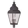Exeter 37 1/2" High Bronze and Water Glass Lantern Outdoor Post Light