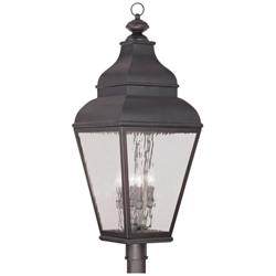 Exeter 37 1/2&quot; High Bronze and Water Glass Lantern Outdoor Post Light