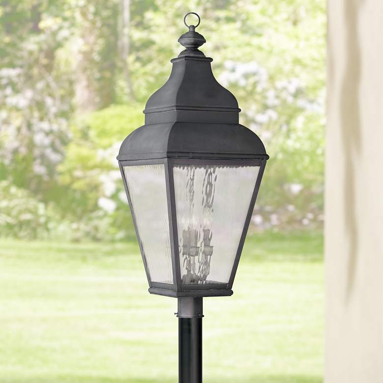 Image 1 Exeter 37 1/2" High Charcoal Outdoor Post Light