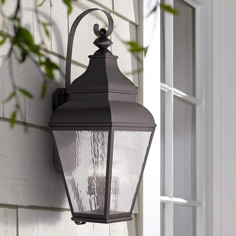 Image 1 Exeter 38" High Bronze Outdoor Wall Light