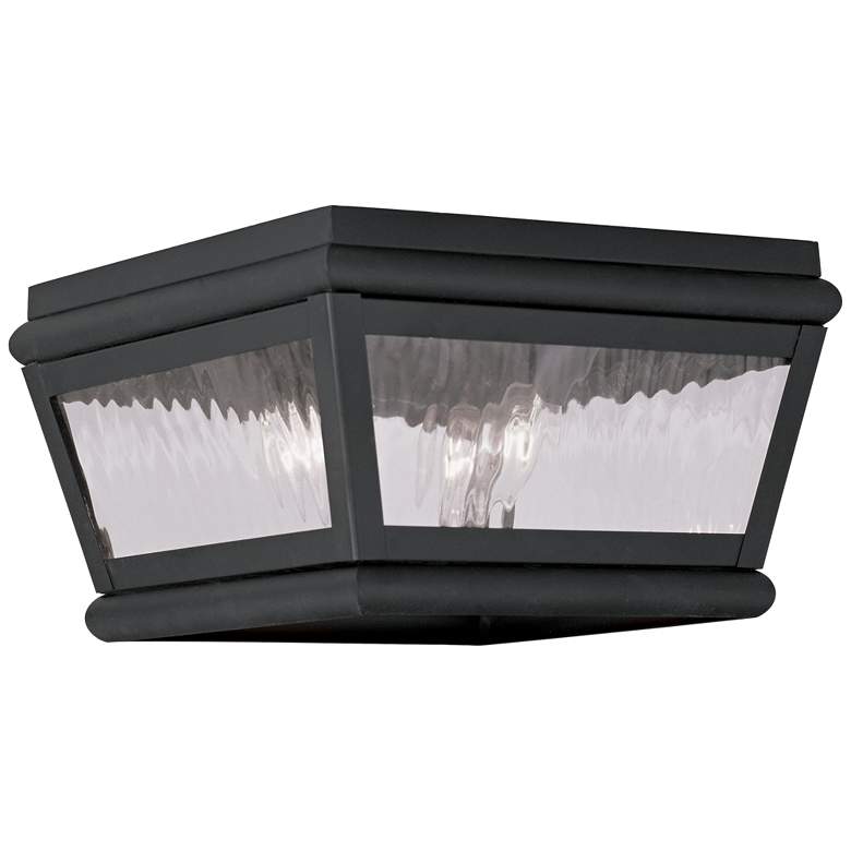 Image 2 Exeter 8" Wide Charcoal Outdoor Ceiling Light