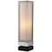 Exeter Chrome and Espresso Column Table Lamp