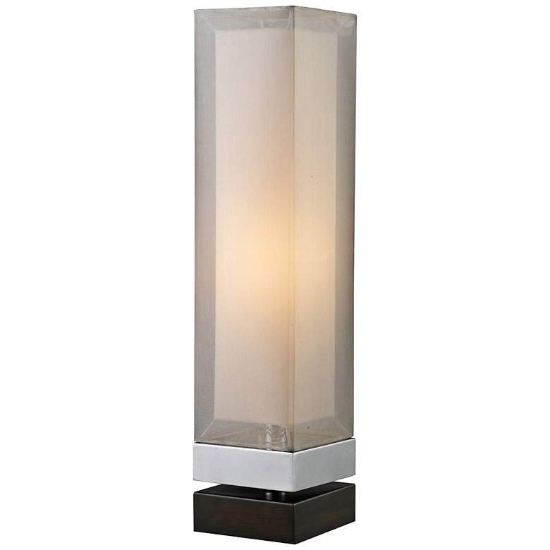 Image 1 Exeter Chrome and Espresso Column Table Lamp