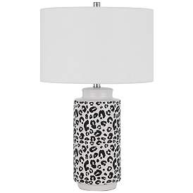 Image2 of Exeter White Cheetah Ceramic Table Lamp