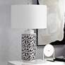 Exeter White Cheetah Ceramic Table Lamp