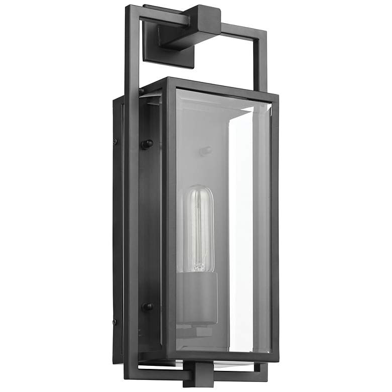Image 2 Exhibit 17" High Matte Black Outdoor Wall Light