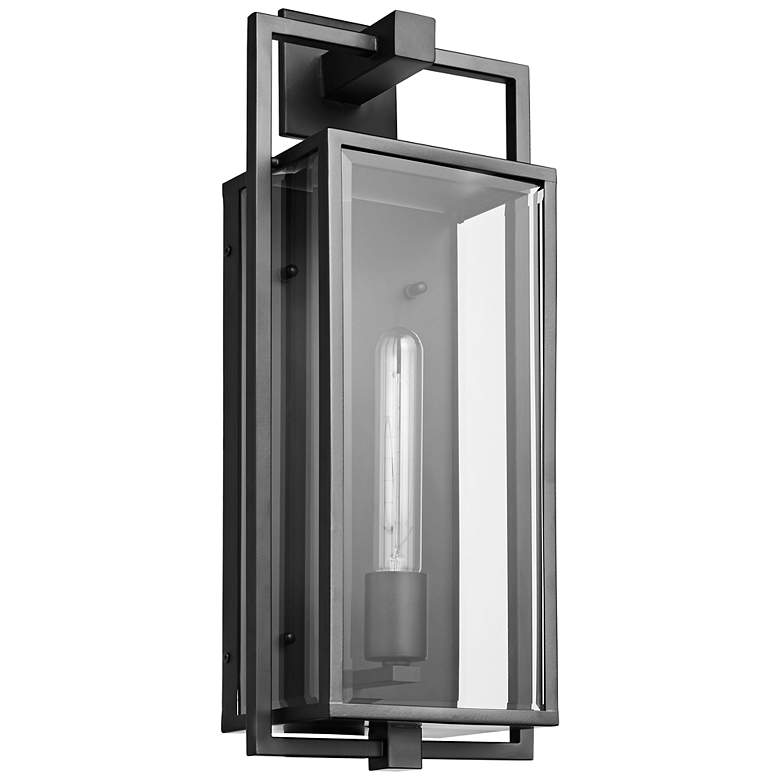Image 3 Exhibit 20" High Matte Black Outdoor Wall Light