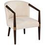 Exmont Creamy White Linen Accent Chair