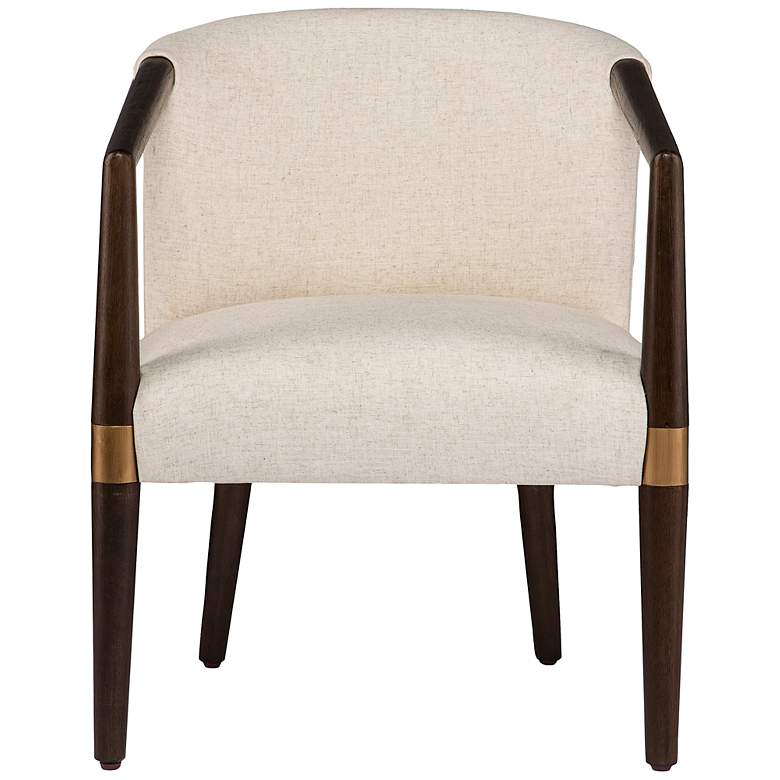 Image 5 Exmont Creamy White Linen Accent Chair more views