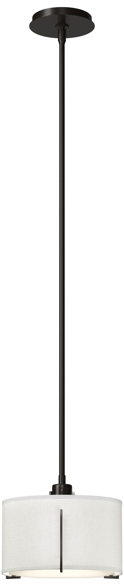 Exos 11.5"W Oil Rubbed Bronze Pendant w/ Natural Anna Shade Made to Order