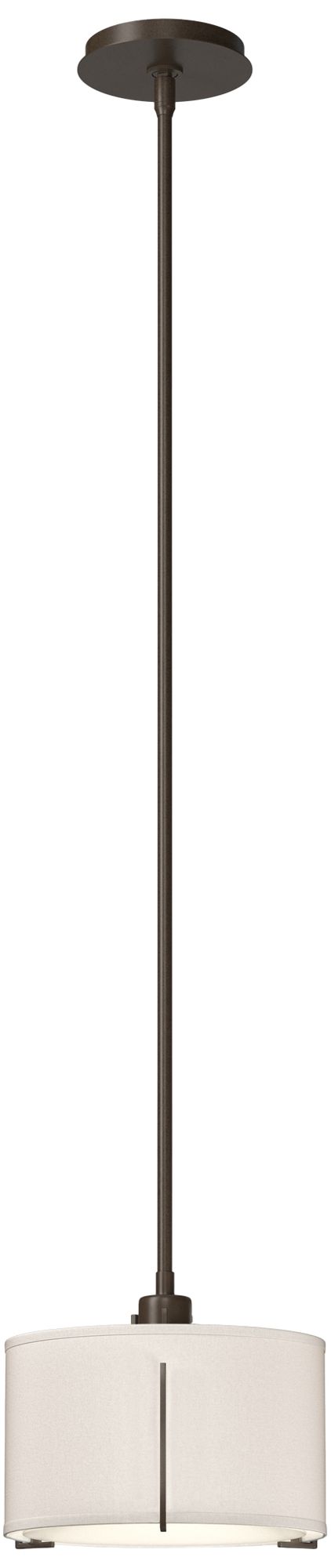 Exos 11.5" Wide Bronze Pendant w/ Flax Shade - Made to Order