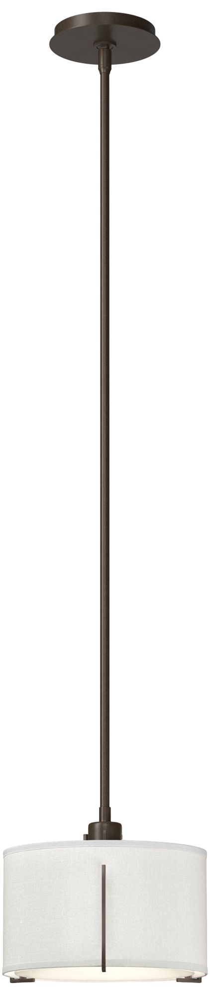 Exos 11.5" Wide Bronze Pendant w/ Natural Anna Shade - Made to Order