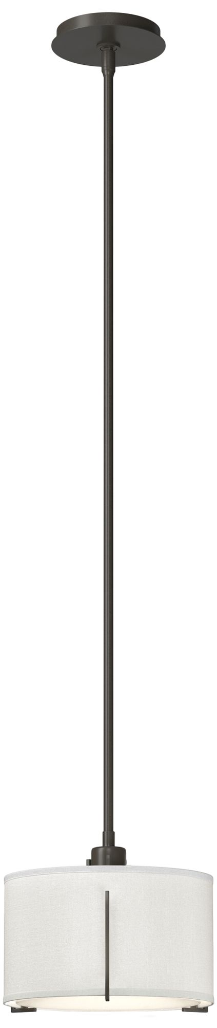 Exos 11.5" Wide Dark Smoke Pendant w/ Natural Anna Shade - Made to Order