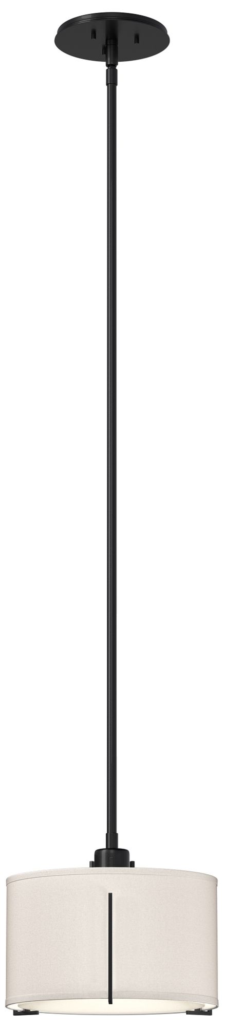 Exos 11.5" Wide Ink Pendant w/ Flax Shade