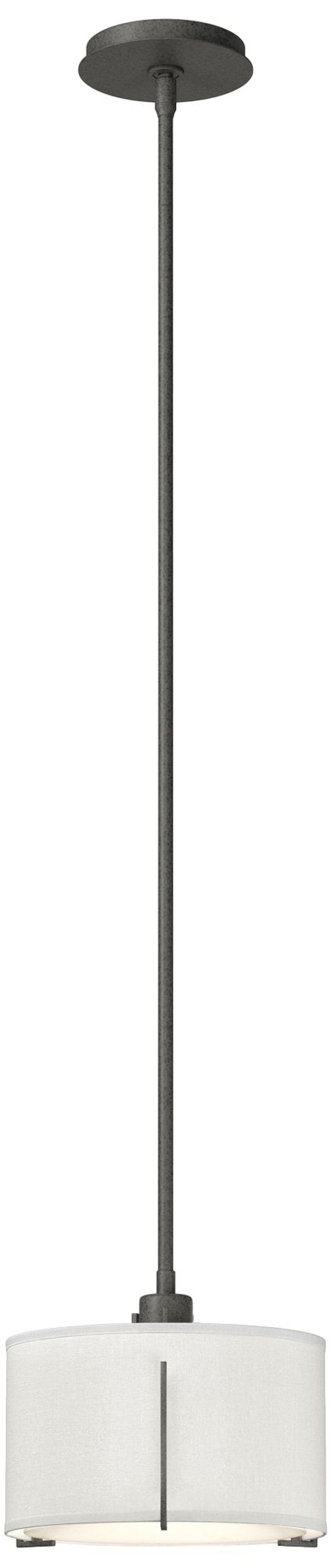 Exos 11.5" Wide Natural Iron Pendant w/ Natural Anna Shade - Made to Order