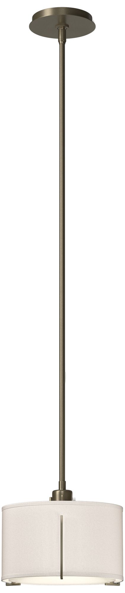 Exos 11.5" Wide Soft Gold Pendant w/ Flax Shade - Made to Order