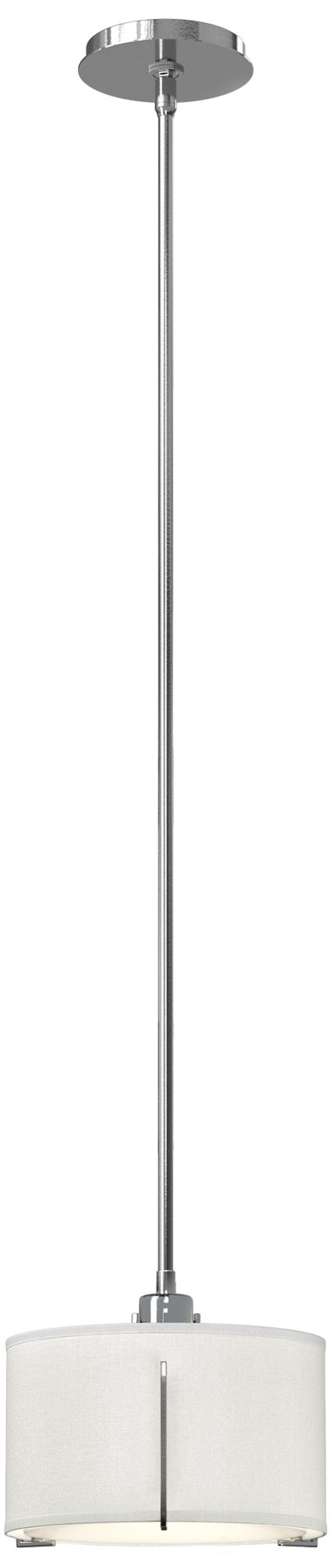 Exos 11.5" Wide Sterling Pendant w/ Natural Anna Shade