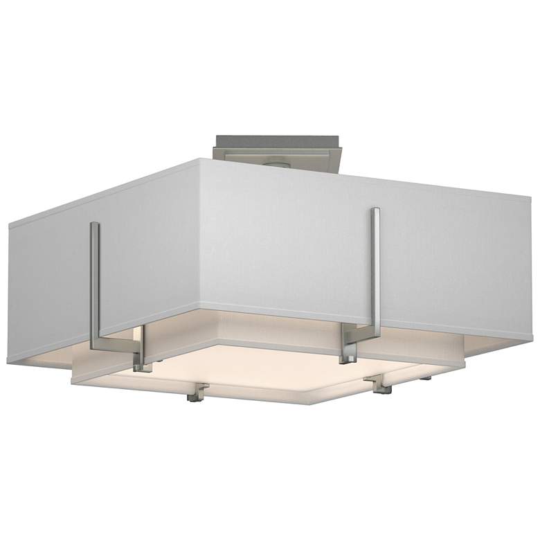 Image 1 Exos 16.6"W Double Shade Square Semi-Flush w/ Anna & Anna Shade
