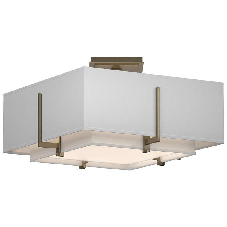 Image 1 Exos 16.6"W Double Shade Square Soft Gold Semi-Flush w/ Anna & Ann