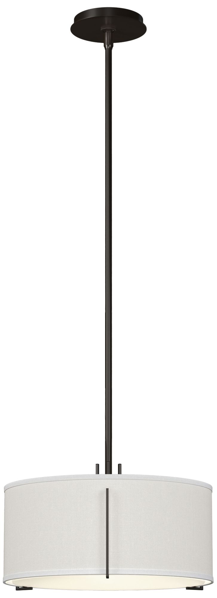 Exos 16"W 3-Light Oil Rubbed Bronze Pendant w/ Natural Anna Made to Order