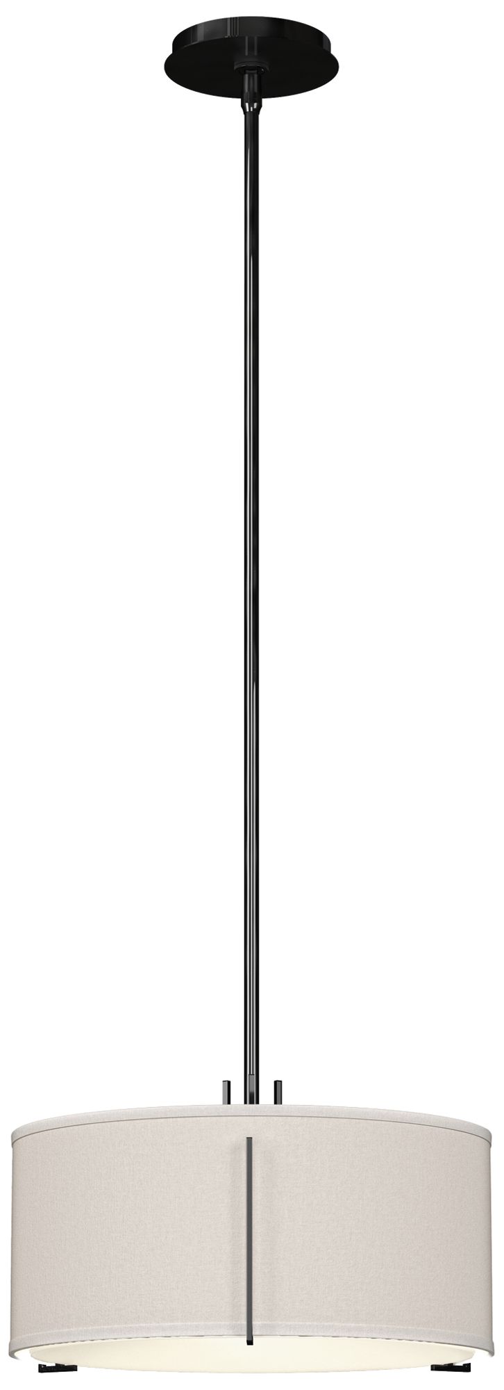 Exos 16" Wide 3-Light Ink Pendant w/ Flax Shade