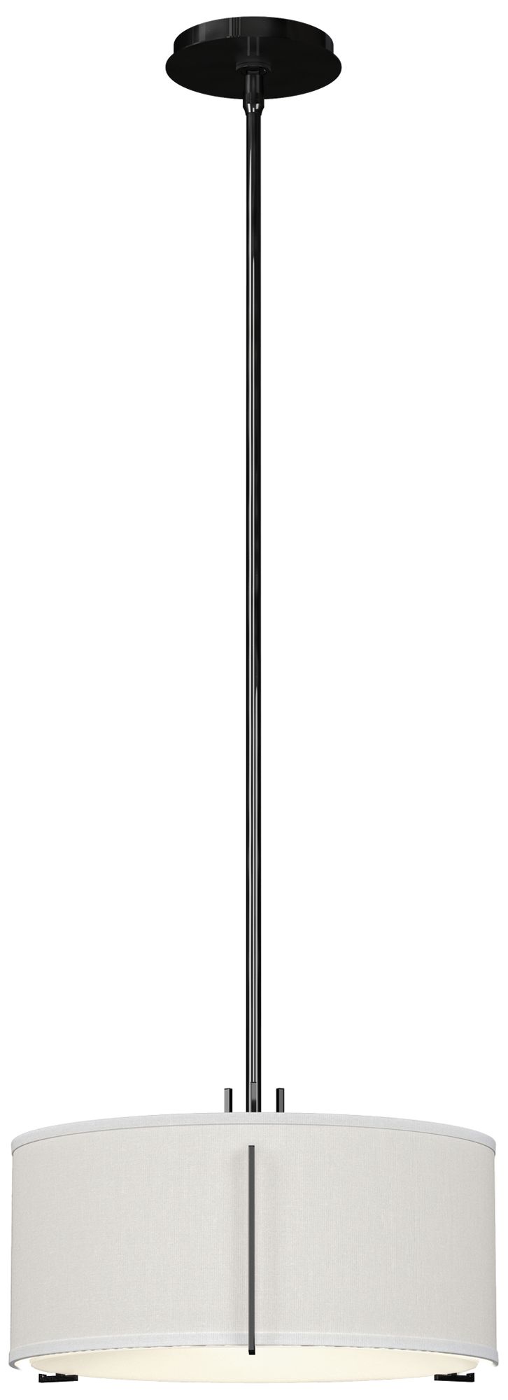Exos 16" Wide 3-Light Ink Pendant w/ Natural Anna Shade - Made to Order