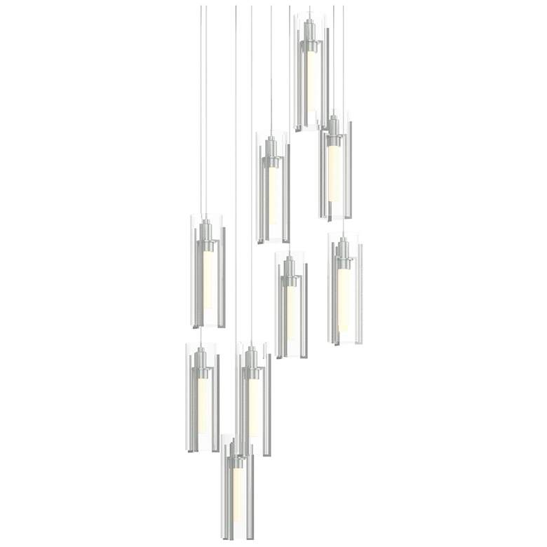 Image 1 Exos 20.5"W 9-Light Round Long Pendant w/ Clear Glass Shade