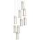 Exos 20.5"W 9-Light Round Soft Gold Long Pendant w/ Opal Glass Shade