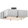 Exos 20.6"W Double Shade Square Iron Semi-Flush w/ Anna & Anna Sha