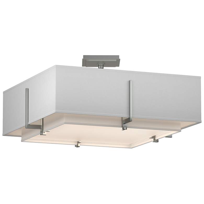 Image 1 Exos 20.6"W Double Shade Square Semi-Flush w/ Anna & Anna Shade
