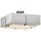 Exos 20.6"W Double Shade Square Semi-Flush w/ Anna & Anna Shade