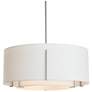 Exos 23" Wide Soft Gold Pendant With Double Natural Anna Shade