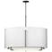 Exos 31.3"W Large Double Shade Bronze Pendant w/ Anna & Anna Shade