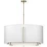Exos 31.3"W Large Double Shade Modern Brass Pendant w/ Anna & Anna