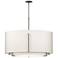 Exos 31.3"W Large Double Shade Smoke Scale Pendant w/ Anna & Flax