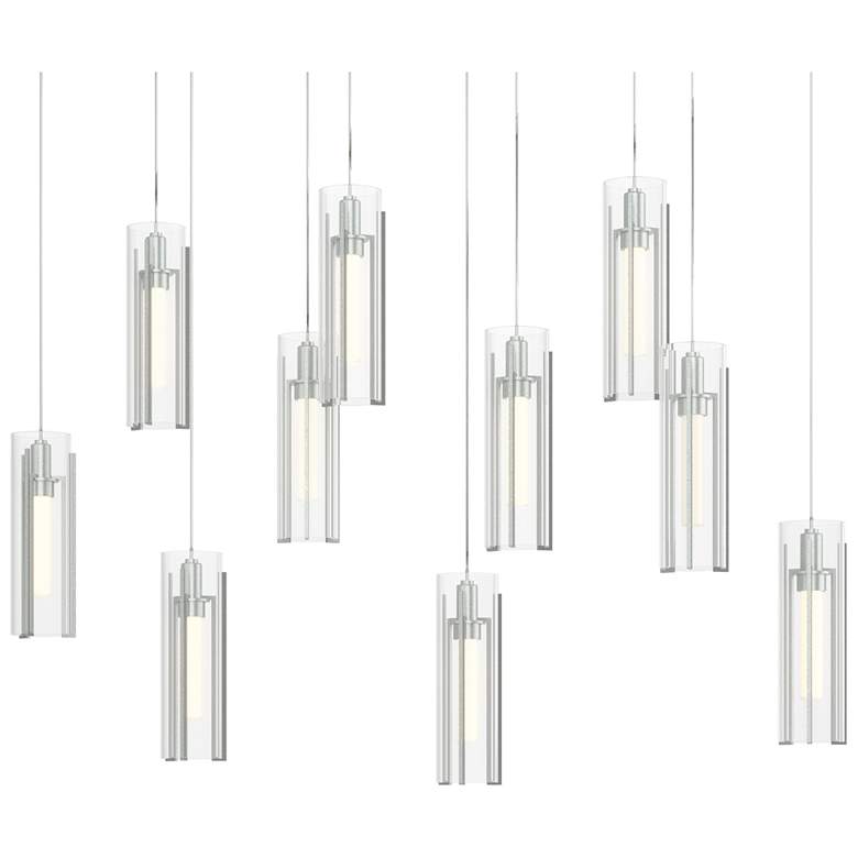 Image 1 Exos 44.5"W 10-Light Rectangular Long Pendant w/ Clear Shade