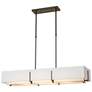 Exos 46.6" Rectangular Oil Rubbed Bronze Long Pendant with Anna Shades