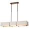 Exos 46.6" Wide Bronze Rectangular Pendant With Flax Shade