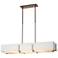 Exos 46.6" Wide Bronze Rectangular Pendant With Natural Anna Shade
