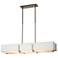 Exos 46.6" Wide Dark Smoke Rectangular Pendant With Natural Anna Shade